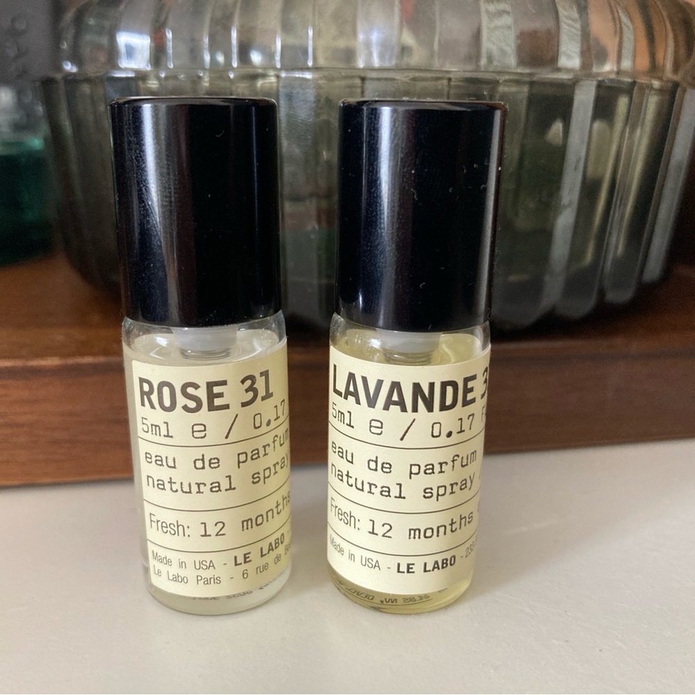 Le Labo Rose 31 and Lavande 31 5ml samples